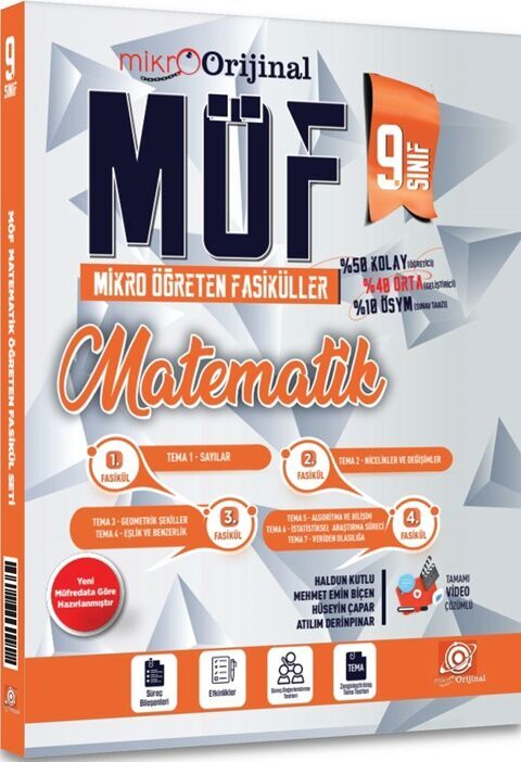 9. Sınıf Matematik MÖF Mikro Öğreten Fasiküller Orijinal Yayınları