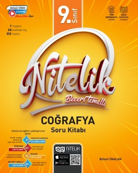 9. Sınıf Nitelik Beceri Temelli Coğrafya Soru Kitabı  Nitelik Yayınları