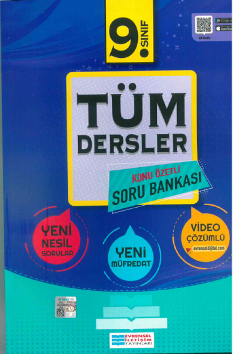 9. Sınıf Tüm Dersler Konu Özetli Video Çözümlü Soru Bankası Evrensel İletişim Yayınları