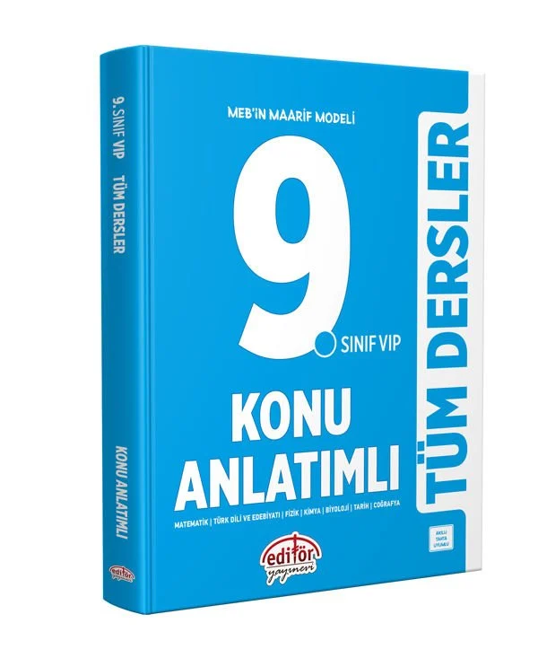 9. Sınıf VIP Tüm Dersler Konu Anlatımlı Editör Yayınları
