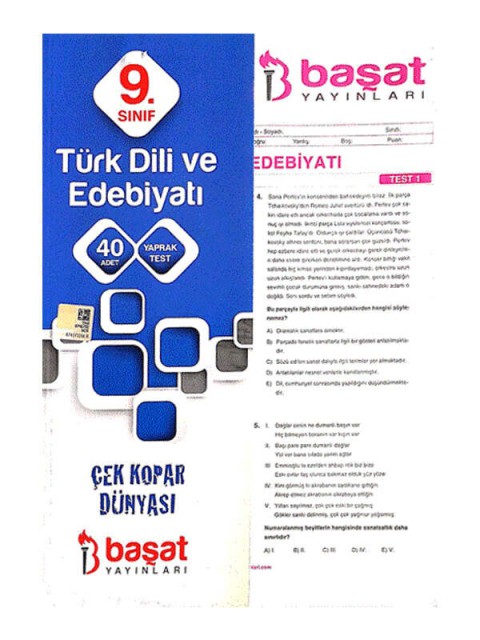9.Sınıf Türk Dili ve Edebiyatı Çek Kopart Yaprak Test Başat Yayınları