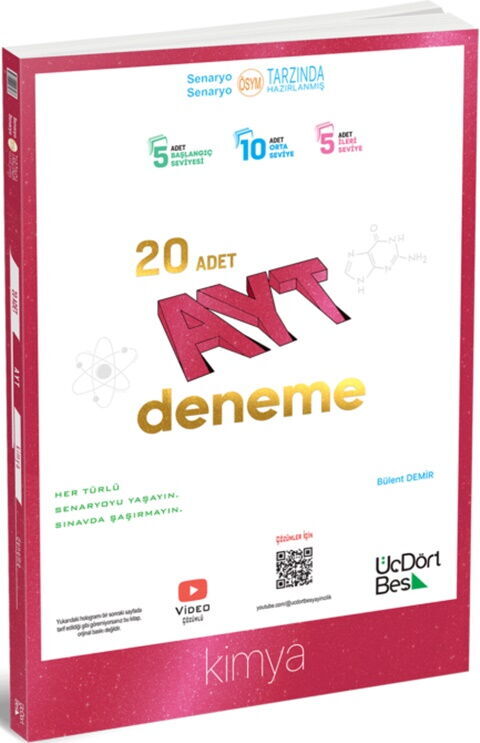 AYT 20 li Kimya Deneme Üç Dört Beş Yayınları