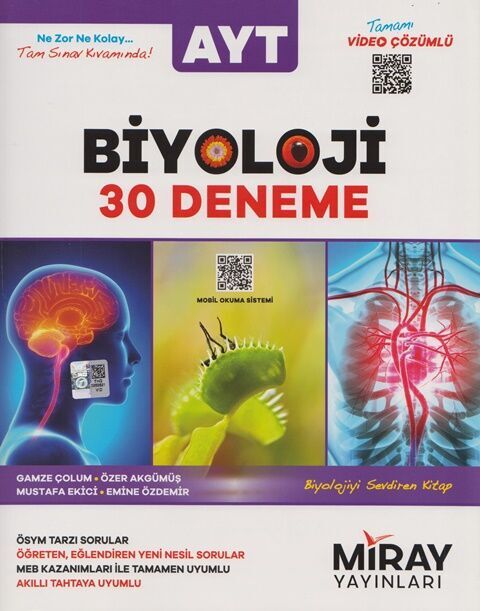 AYT Biyoloji 30 Deneme Miray Yayınları