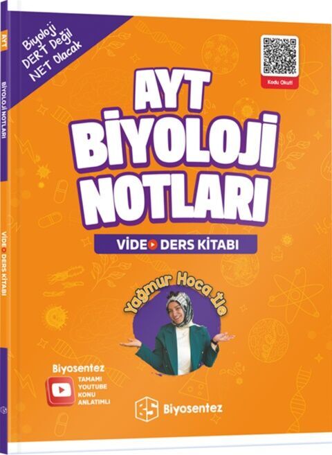 AYT Biyoloji Yağmur Hoca ile Biyosentez Video Ders Kitabı KR Akademi