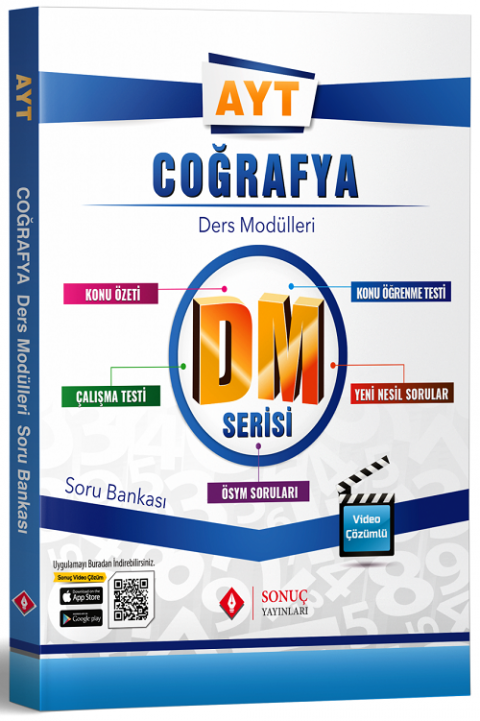 AYT Coğrafya DM Ders Modülleri Soru Bankası Sonuç Yayınları
