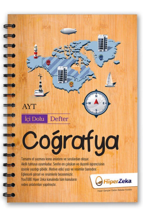 AYT Coğrafya İçi Dolu Defter Hiper Zeka Yayınları