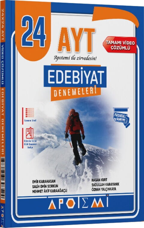 AYT Edebiyat 24 Çözümlü Deneme Apotemi Yayınları AYT Edebiyat 24 Çözümlü Deneme Apotemi Yayınları