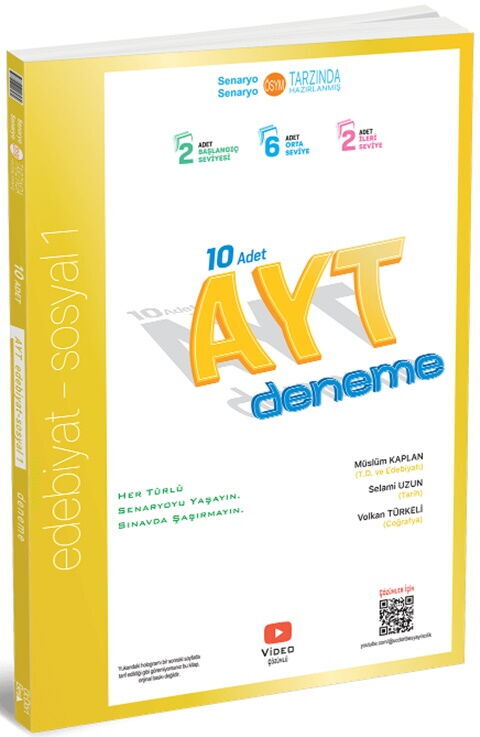 AYT Edebiyat Sosyal  10 lu Deneme ÜçDörtBeş Yayınları