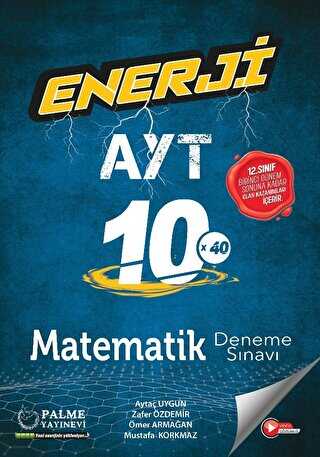 AYT Enerji Matematik 10 Deneme Sınavı Palme Yayıncılık