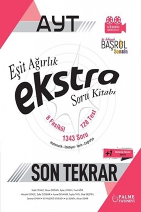 AYT Eşit Ağırlık Ekstra Soru Kitabı Son Tekrar Palme Yayınları