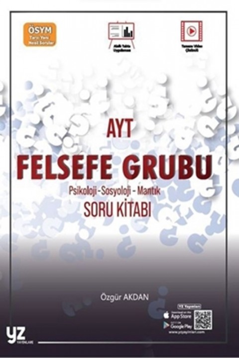 AYT Felsefe Grubu - Psikoloji - Sosyoloji - Mantık Soru Kitabı YZ Yayınları