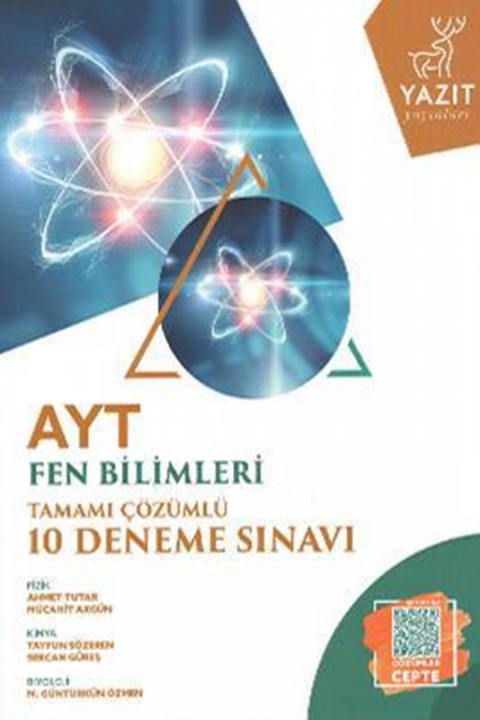 AYT Fen Bilimleri Tamamı Çözümlü 10 Deneme Sınavı Yazıt Yayınları
