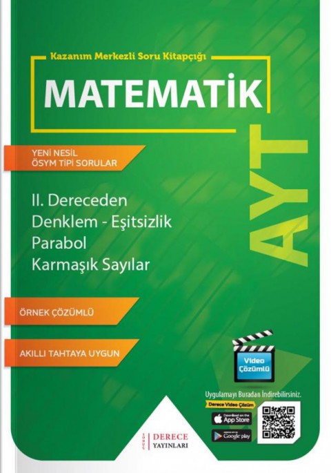 AYT II.Dereceden Denklem Eşitsizlik Parabol Karmaşık Sayılar Derece Yayınları