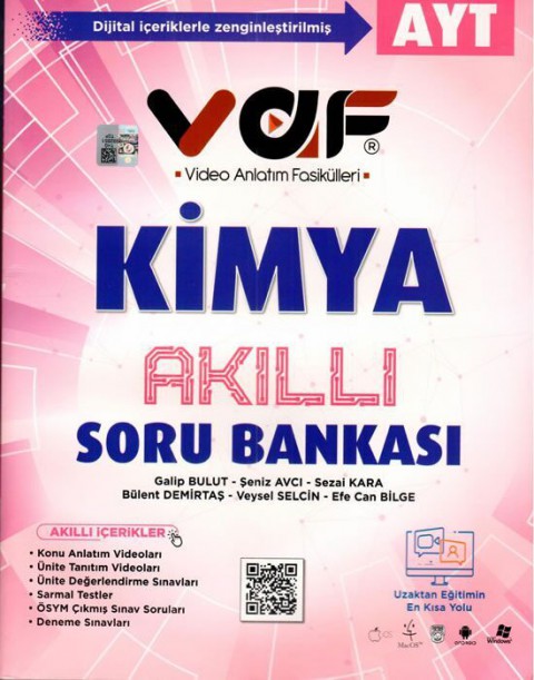 AYT Kimya Akıllı Soru Bankası Vaf Yayınları