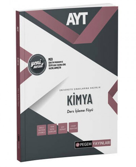 AYT Kimya Ders İşleme Föyü Pegem Akademi Yayıncılık