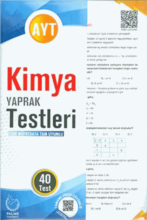 AYT Kimya Yaprak Test Palme Yayınları