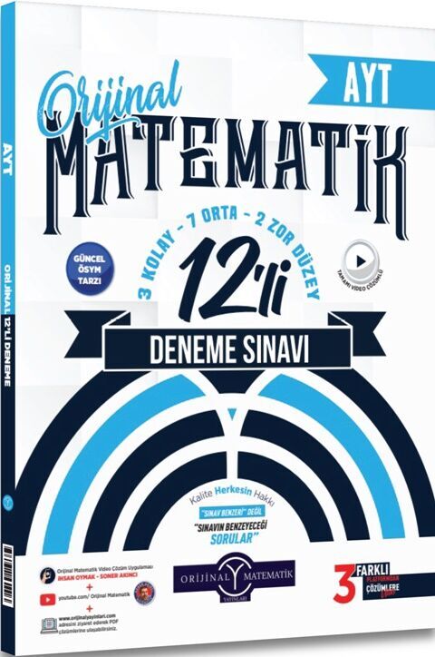 AYT Matematik 12 li Deneme Sınavı Orijinal Yayınları