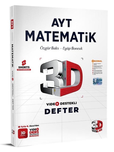 AYT Matematik Video Destekli Defter 3D Yayınları