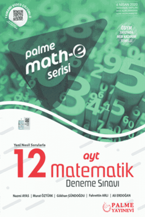 AYT Math-e serisi Matematik 12 Deneme Sınavı Palme Yayınları