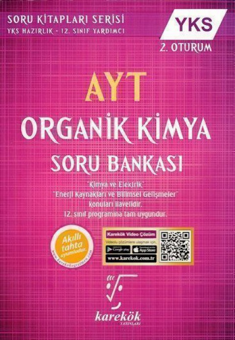 AYT Organik Kimya Soru Bankası Karekök Yayınları