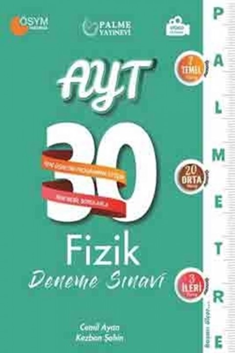 AYT Palmetre Fizik 30 Deneme Sınavı Palme Yayınları