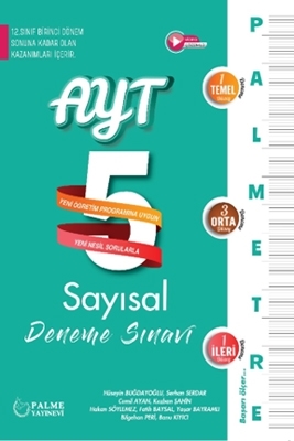 AYT Palmetre Sayısal 5 Deneme Sınavı 1. Dönem Palme Yayınları