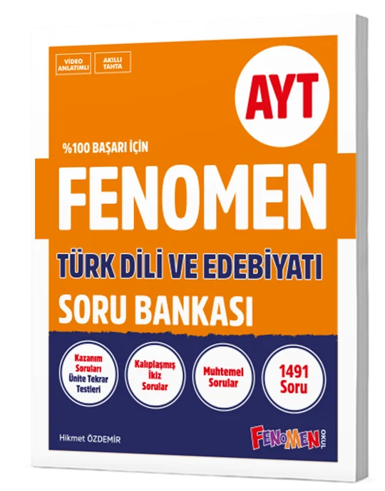AYT Türk Dili ve Edebiyatı Soru Bankası Fenomen Yayınları
