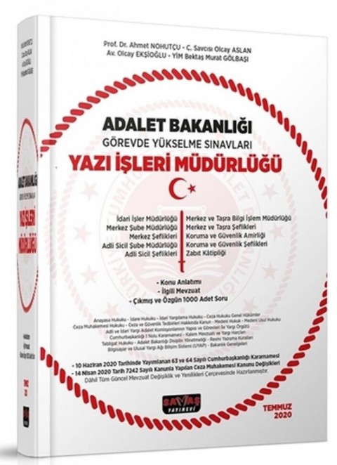 Adalet Bakanlığı GYS Konu Anlatımı ve 1000 Soru 2020 Savaş Yayınları