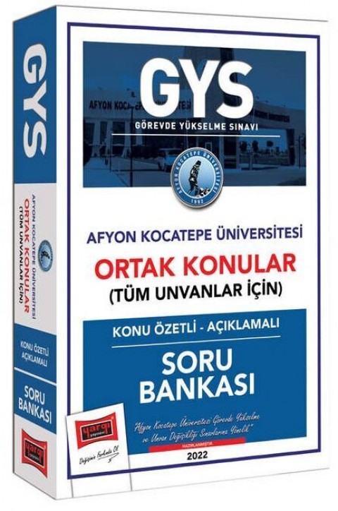 Afyon Kocatepe Üniversitesi GYS Konu Özetli Açıklamalı Soru Bankası Yargı Yayınları
