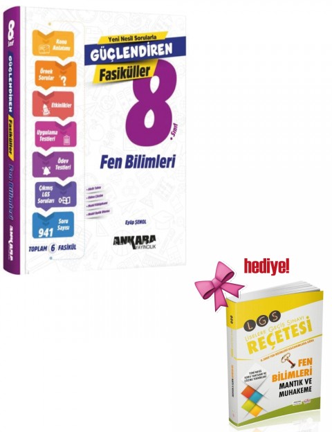 Ankara 8. Sınıf Fen Bilimleri Güçlendiren Fasiküller + Editör Fen Soru Hediyeli