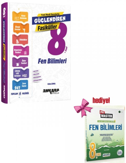 Ankara 8. Sınıf Fen Bilimleri Güçlendiren Fasiküller + Okyanus Fen Soru Hediyeli