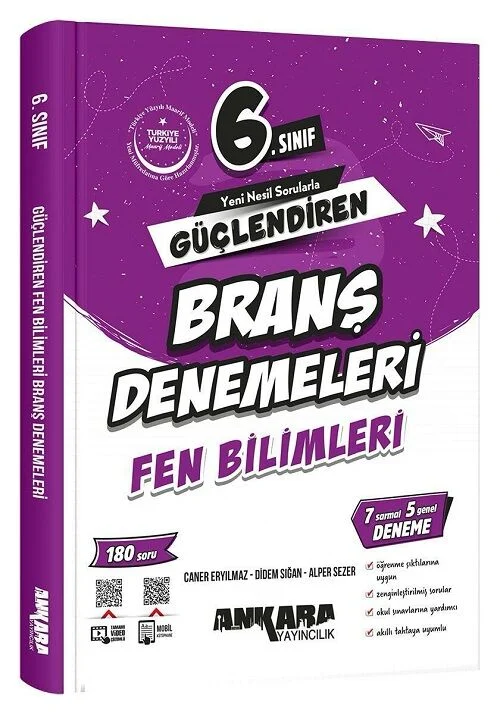 Ankara Yayıncılık 6. Sınıf Fen Bilimleri Güçlendiren Branş Denemeleri Ankara Yayıncılık