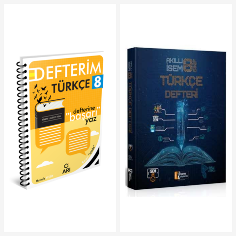 Arı 8. Sınıf Türkçe Akıllı Defter Seti 2 Kitap İsem ve Arı Yayınları