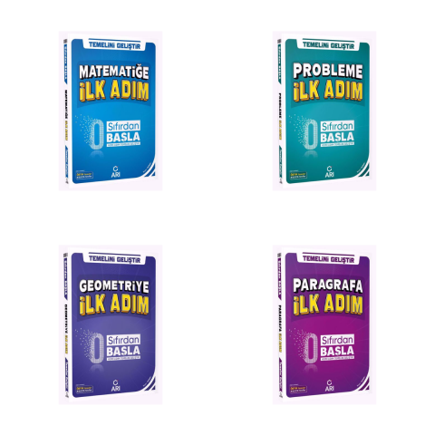 Arı İlk Adım Tüm Dersler Sıfırdan Başla Seti 4 Kitap Arı Yayınları