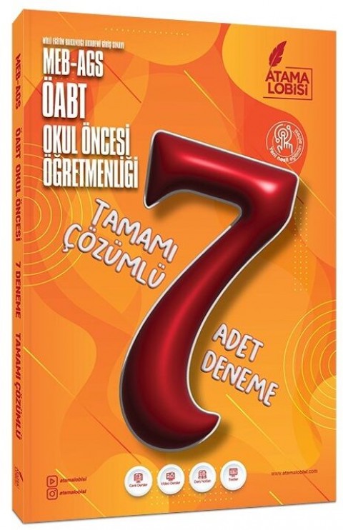 Atama Lobisi ÖABT MEB-AGS Okul Öncesi Öğretmenliği 7 Deneme Çözümlü Atama Lobisi Yayınları
