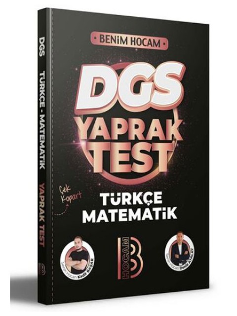 2023 DGS Türkçe - Matematik Yaprak Test Benim Hocam Yayıncılık