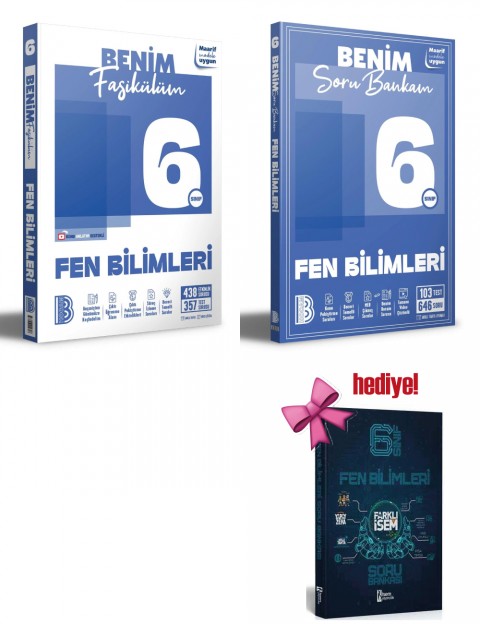 Benim Hocam 6. Sınıf Fen Bilimleri Benim Fasikülüm + Soru Bankası Seti 2 Kitap + Fen Bilimleri Soru Hediye