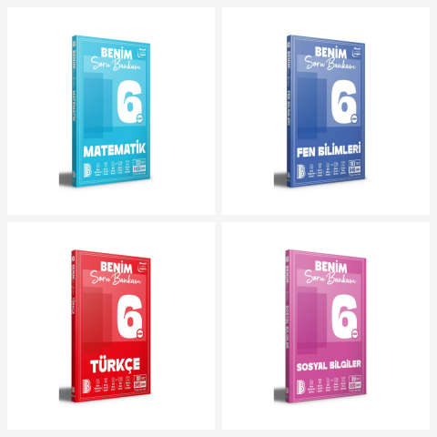 Benim Hocam 6. Sınıf Tüm Dersler Soru Bankam Seti 4 Kitap Benim Hocam Yayınları