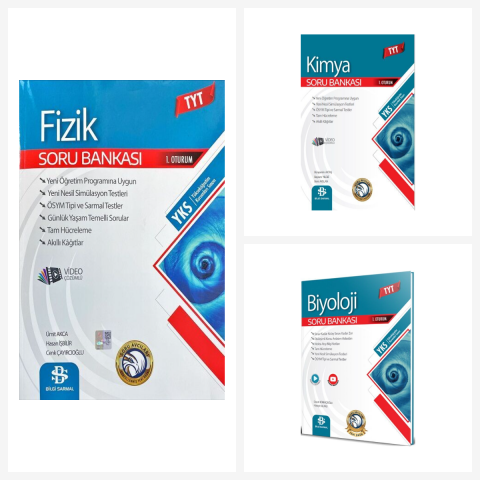 Bilgi Sarmal TYT Biyoloji + Kimya + Fizik Soru Bankası Seti Bilgi Sarmal Yayınları