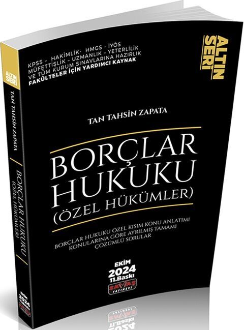 Borçlar Hukuku Özel Hükümler Konu Anlatımı Savaş Yayınevi