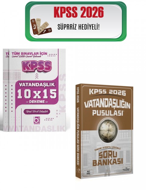 CBA 2026 KPSS Vatandaşlığın Pusulası Çözümlü Soru Bankası ve Deneme Seti Bigelio ve CBA Yayınları