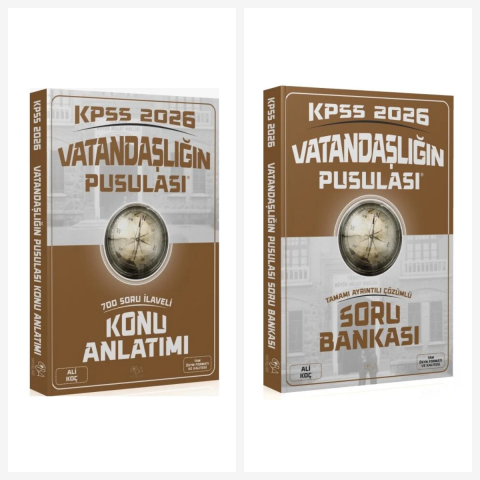 CBA 2026 KPSS Vatandaşlık Vatandaşlığın Pusulası Konu Anlatımı + Soru Bankası 2 li Set - Ali Koç CBA Yayınları