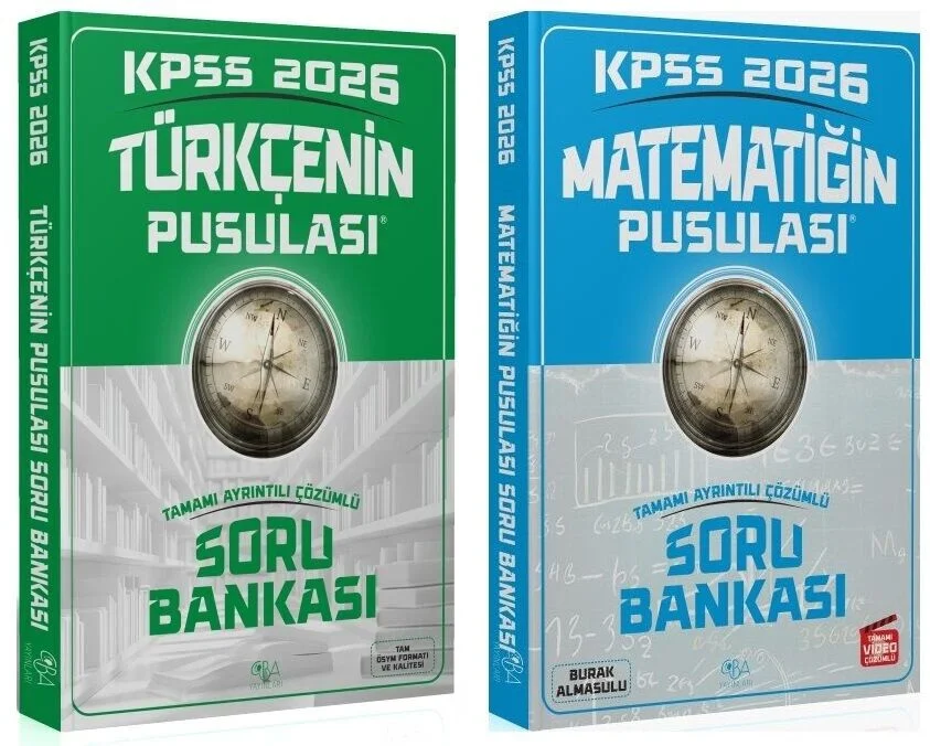 CBA 2026 KPSS Türkçe + Matematik Pusulası Soru Bankası 2 li Set CBA Yayınları