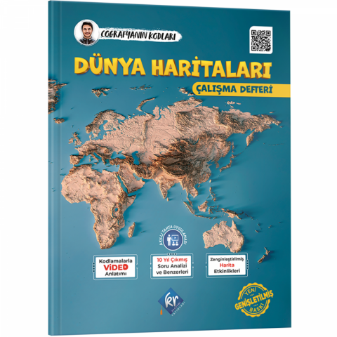 Coğrafyanın Kodları Dünya Haritaları Çalışma Defteri Kr Akademi Yayınları