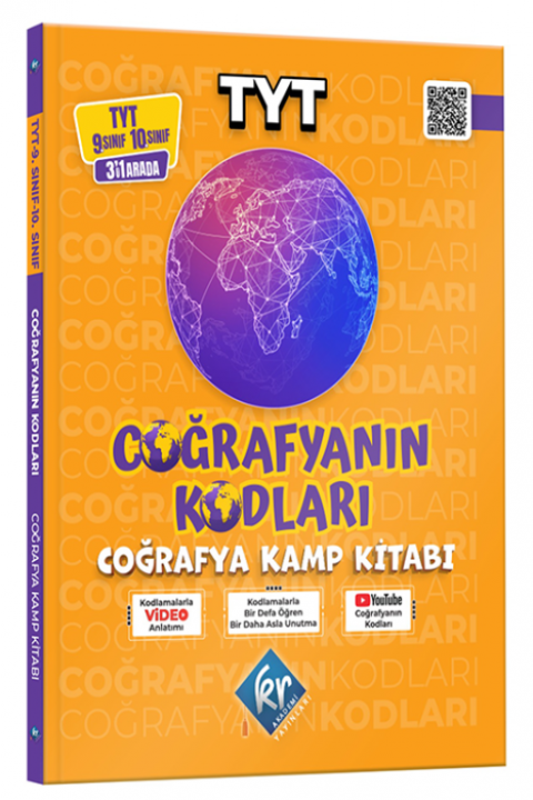 Coğrafyanın Kodları TYT Coğrafya 9. Sınıf 10. Sınıf Kamp Kitabı KR Akademi Yayınları