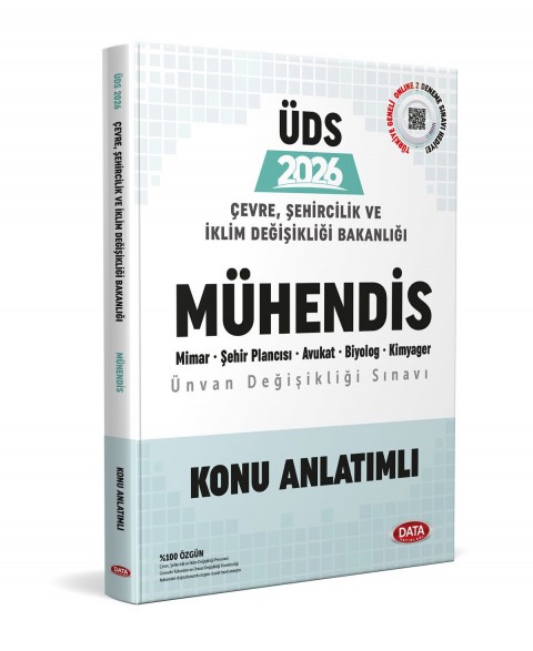 Data 2026 ÜDS Çevre, Şehircilik ve İklim Değişikliği Bakanlığı Mühendis Ünvan Değişikliği Sınavı Konu Anlatımlı Data Yayınları