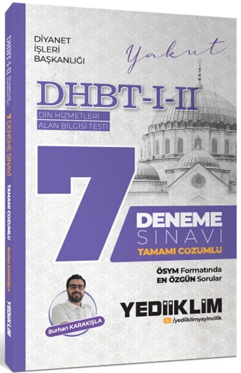 DHBT I-II Tamamı Çözümlü 7 Deneme Sınavı Yediiklim Yayınları