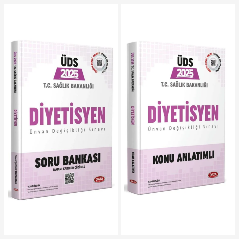 2025 GYS ÜDS  Görevde Yükselme Ünvan Değişikliği Diyetisyen Konu Anlatımlı Soru Bankası Seti Data Yayınları