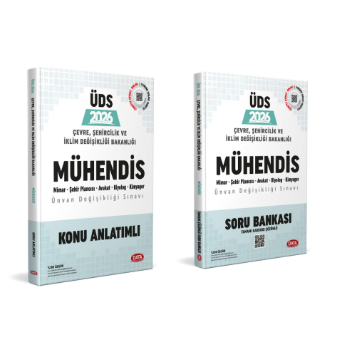 Data 2026 Çevre, Şehircilik ve İklim Değişikliği Bakanlığı Mühendis Konu Anlatımlı Soru Bankası Seti Data Yayınları