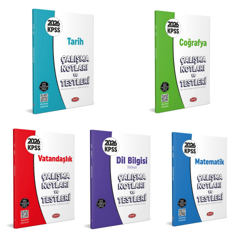 Data 2026 KPSS Genel Yetenek Genel Kültür Çalışma Notları ve Testleri Seti 5 Kitap Data Yayınları